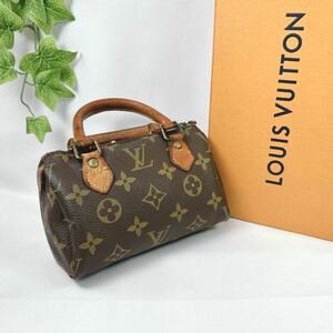 1円 LOUIS VUITTON ルイヴィトン モノグラム ミニスピーディ ハンドバッグ ショルダー M41534 正規布タグ