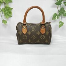 1円 LOUIS VUITTON ルイヴィトン モノグラム ミニスピーディ ハンドバッグ ショルダー M41534 正規布タグ_画像4