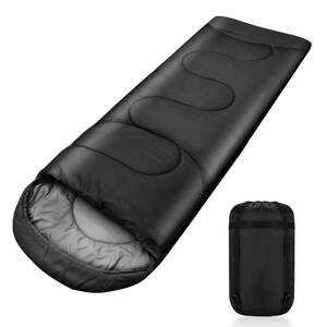 VIOQXI 寝袋 封筒型 防水190T 快適温度8~25℃ シュラフ アンチバイトデザイン 1KG軽量 コンパクト 収納袋付 丸洗い可能 アウトドア