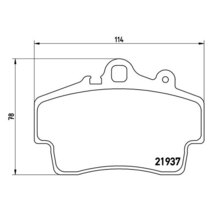 brembo ブレンボ ブラックブレーキパッド フロント用 ポルシェ ケイマン (987) 98720 H18.8～H20.10 2.7L_画像3