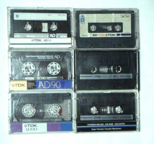 TDK AD46・60・C60・90　中古 カセットテープ 6本セット