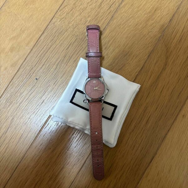 GUCCI グッチ　腕時計　時計　レディース　ピンク　人気　レア商品　電池交換必要 腕時計 SEIKO セイコー