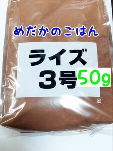 めだかのごはん ライズ3号 50g リパック品 グッピー 熱帯魚 めだか 金魚