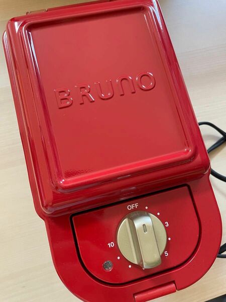 【1回のみ使用】BRUNO(ブルーノ) ホットサンドメーカー　シングル　レッド　BOE043-RD