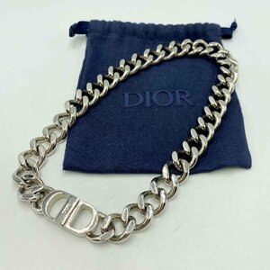 Christian Dior Icon チェーンリンクネックレス＜アクセサリー＞ディオール シルバー 187.9g 45.5cm メンズ ブランド ファッション