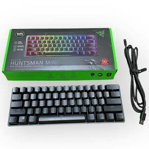 Razer Huntsman Mini ゲーミングキーボード 英語 US配列 光学スイッチ リニア触感 静音 Chroma RGB RZ03-03390200-R3M1 レイザー