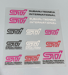 STI ステッカー シール １５枚セット スバル インプレッサ フォレスター アウトバック レガシ WRX レヴォーグ