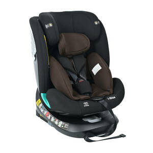 【トップテザー】チャイルドシート 新生児 ISOFIX 0歳～12歳 360度回転式 40～150cm ジュニアシート 調節可能 【ブラウン+ブラック】 E809