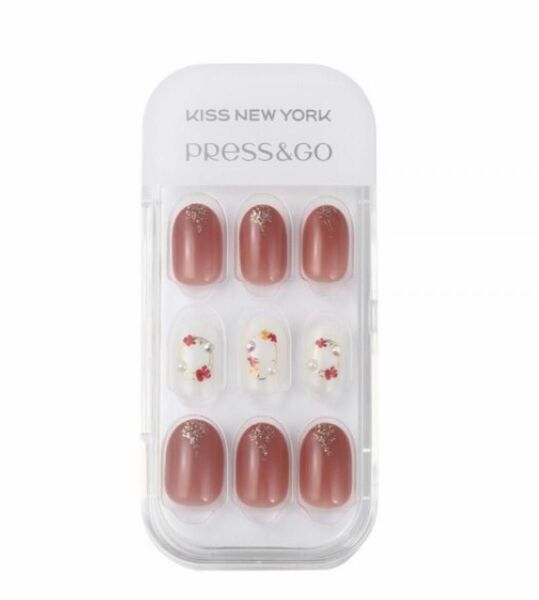 ネイルNAILチップ付け爪Press&Go未使用キスKISSキスNEW YORKニューヨーク新品シンプル手ハンドhandデザイン