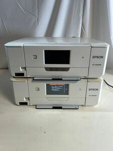 【#kk】【2台まとめ】EPSON インクジェット複合機 プリンター EP-808AW ホワイト C491P W53Y168073 X3GG045660 2016年製 エプソン 白