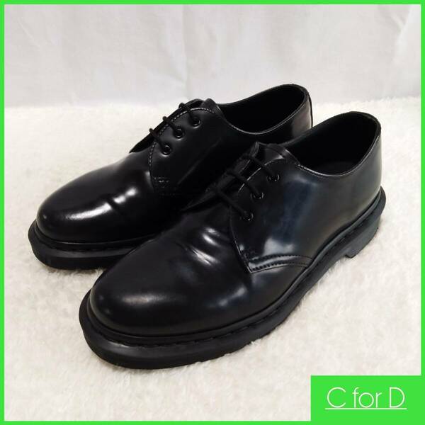 極美品★Dr.Martens★UK6 (25.0cm相当) 1461 MONO デッキシューズ ドクターマーチン レディース ブラック ビジネスシューズ 3ホール M079