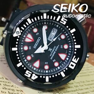 ■カッコイイ！美品■SEIKO【セイコー】PROSPEX/プロスペックス/ダイバーズウォッチ/メンズ腕時計/機械式自動巻き/ブラック/黒/