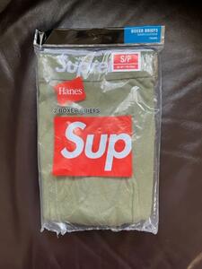 (S)Supreme Hanes Boxer Briefs (2Pack)シュプリームヘインズボクサーブリーフ2枚組未開封Olive