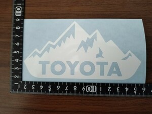 TOYOTA ロゴ カッティングステッカー オーバーランド トヨタ 白 ランクル ハイラックス FJクルーザー タコマ RAV4 クロカン アウトドア