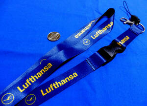 Lufthansaルフトハンザ航空★着脱式ネックストラップ紺色(StarAlliance/スターアラーアンス/ドイツ/エアライングッズ/ID社員証)