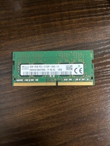 SKhynix 4GB 1Rx8 PC4-2133P　ノート用メモリー　1枚