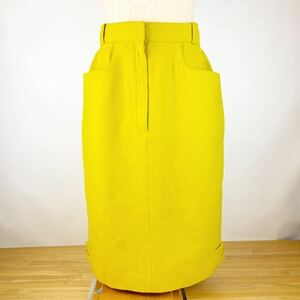 hz157 прекрасный товар Christian Dior SPORTS Dior спорт юбка колени длина юбка желтый желтый цвет весна лето Dior юбка юбка-трапеция стиль 