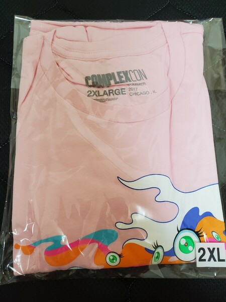 【おまけのキーチャームつき】Complexcon Mr Dob T Shirt Pink 村上隆 2XL