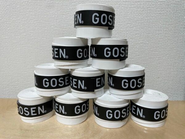 GOSEN ゴーセン オーバーグリップテープ 白10個