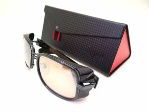 [ used beautiful goods ] Zeque /ze Koo Leman /re man ZEAL / Zeal Opti ks black & black polarized light sunglasses drt2405