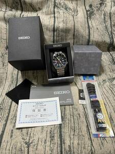 SEIKO 5　GMT　4R34-00A0　自動巻　美品/未使用ウレタンベルト付/稼働品