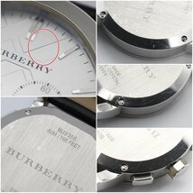 バーバリー メンズ 腕時計 BU9355 クォーツ デイト クロノグラフ シルバー文字盤 電池交換済み BURBERRY z24-1368 中古品 z_w_画像8