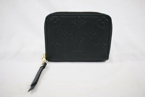 ◎ 中古美品 LOUIS VUITTON ルイヴィトン M60574 ジッピー・コインパース 財布 小銭入れ モノグラム・アンプラント 牛革 レザー ブラック