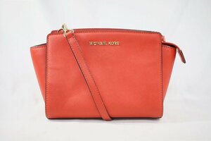 ◎ 中古品 MICHAEL KORS マイケルコース ショルダーバッグ レッド 赤 レザー 革 レディース