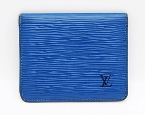 ルイヴィトン エピ カードケース ブルー系 カード入れ パスケース 名刺入れ LOUIS VUITTON z24-1424 中古品 z_b