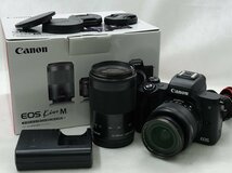 ◎【1スタ！】canon キヤノン EOS KISS M Wズームキット EF-M15-45 IS STM EFM55-200 IS STM APS-Cミラーレス一眼 カメラ_画像1