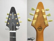 美品★Epiphone★1958 Korina Flying V Natura★中古★コリーナ、エボニー指板_画像4