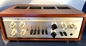 半年保証　希少　LUXMAN LX38　　管球アンプ　　低音豊かな音色　　ウッドキャビネットつき　　取説コピーつき