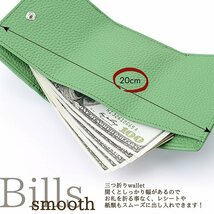 財布 ミニ財布 短財布 メンズ レディース コンパクト レザー 革 本革 牛革 ショートウォレット 7987147 ワイン 新品 1円 スタート_画像3