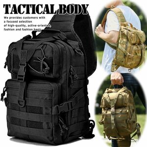  high capacity body bag men's lady's Tacty karu diagonal .. bag one shoulder military 7987846 black new goods 1 jpy start 