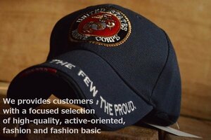 United States Marine Corps колпак шляпа мужской 7998818 9009978 S-4 NAVY темно-синий новый товар 1 иен старт 