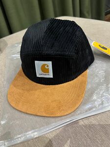 Carhartt カーハート ジェットキャップ ブラック 男女兼用 ツートン コーデュロイ 帽子 キャップ