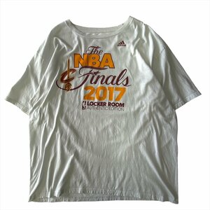 アディダス Tシャツ 半袖 ホワイト adidas 古着 メンズ XXL NBA キャバリアーズ プレーオフ ファイナル クリーニング済み