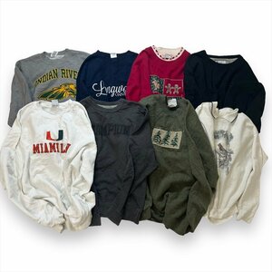 【１円スタート】スウェット Sweat Shirts アソート 8着 秋冬物 刺繍プリント 古着 USED