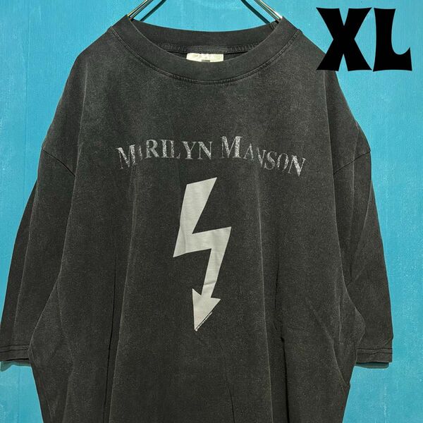 XL Marilyn Manson ビンテージ加工Tシャツ バンドT マリリン マンソン