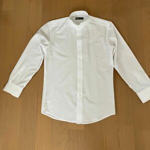 ウイングカラーシャツ K-2ブライダル タキシード 結婚式 ホワイト シングルカフス WAWAJAPAN Mサイズ
