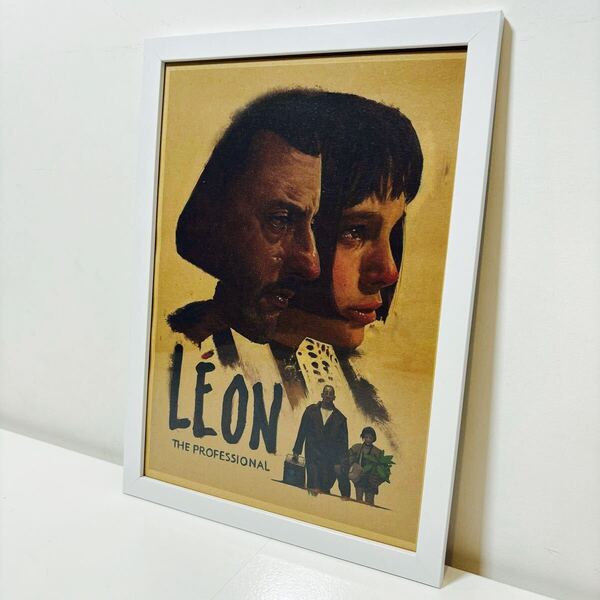 白黒額付きポスター】レオン LEON ジャン・レノ⑧(新品)