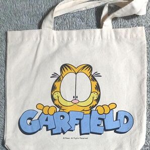 《今週の推しクーポン使える！》【GARFIELD☆ガーフィールド】トートバッグ(ぽっちゃり猫のイラストとブルーのロゴが可愛い！)