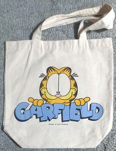 【GARFIELD☆ガーフィールド】トートバッグ(ぽっちゃり猫のイラストとブルーのロゴが可愛い！)