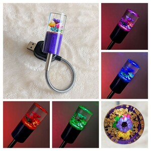 水中花 レインボー イルミネーション RGB USB 旧車 デコトラ トラック野郎 街道レーサー 室内灯 シャンデリア 水中花 ホタル （78）