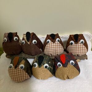 おばあちゃんのハンドメイド 可愛いフクロウ 縁起物
