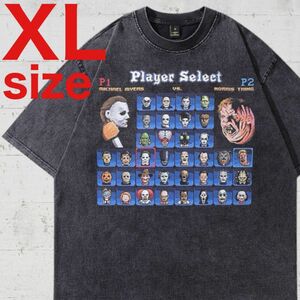 ホラー映画　ハロウィン　マイケルマイヤー ムービーT　Tシャツ　ブラック　XL