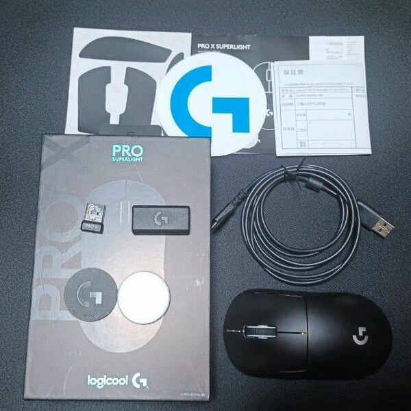 【付属品完備】Logicool G Pro X Superlight (G-PPD-003WL-BK)
