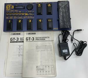 □M58 BOSS ボス マルチエフェクター GT-3 ギターエフェクター プロセッサー 説明書・ACアダプター付き