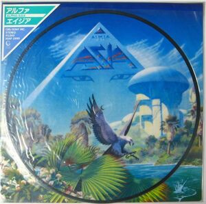 英 プログレッシブ・ロック、ポップ・ロック　エイジア　LP　アルファ　日本盤ピクチャーディスク　1983年