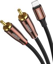 1M UGREEN Lightning RCA 変換ケーブル MFi認証取得 iPhone RCA 変換 オーディオケーブル Hi_画像1